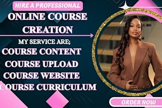 create online course content, course curriculum