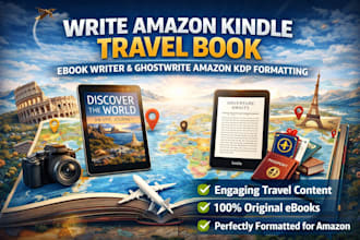 write amazon kindle travel book ebook writer ghostwrite amazon kpd formatting