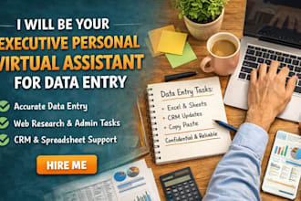 be your executive personal virtual assistants for data entry