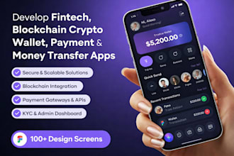 develop fintech, blockchain crypto wallet, payment and money transfer apps