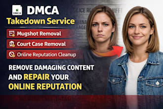 do dmca takedown service mugshot removal court case online reputation cleanup