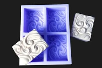create custom 3d chocolate mold resin statue for plastic, silicone mold design