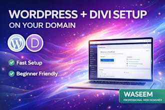 install and set up wordpress with divi on your domain