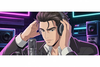 record a deep sexy male anime boyfrien voice over for asmr, games and narration