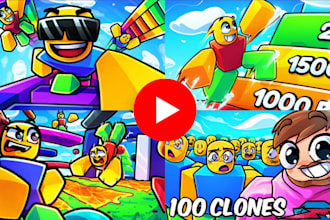 make custom game thumbnail youtube thumbnail cartoon gfx for roblox or minecraft