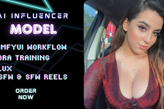 create ai influencer content with flux automation lora training and comfyui