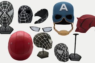 create 3d mask, 3d helmet, 3d kid mask, custom printable mask for 3d printing