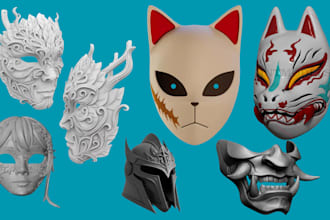 sculpt 3d mask 3d helmet cosplay mask cosplay armor 3d print and paint mask