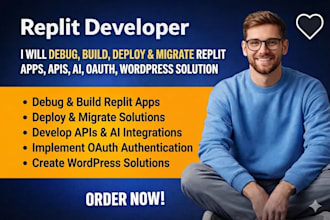 fix, build, deploy and migrate replit app API automation oauth wordpress