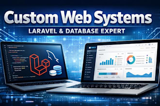 develop a custom web system with laravel and database