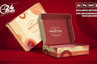 do product packaging design, mailer box, packaging design and box design with 3d