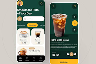 develop delivery coffee shop app coffee website drink app