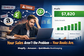 handle shopify, amazon, and quickbooks bookkeeping