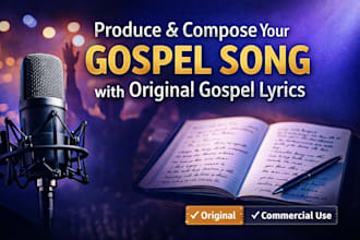 produce and compose your gospel song with original gospel lyrics