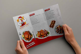 design a creative professional menu