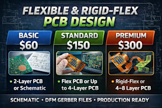 design flexible pcb, rigid flex pcb layout, schematic, gerber files in altium