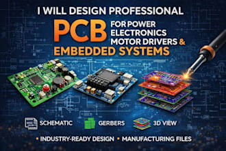 design pcb for power electronics ,motor driver ,embedded system and automotive