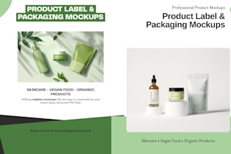 canva product label mockup for hemp cream jars gummy vitamins cosmetic pouches