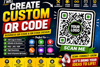 create custom qr code, business qr code and qr code design