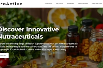 build a woocommerce biotech website for peptides and research products