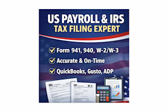 prepare and file irs payroll tax forms 941 940 w2 w3
