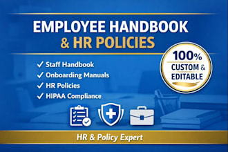 create professional employee handbook staff handbook onboarding kits hr policies