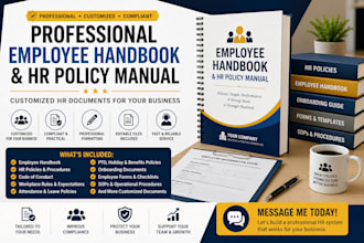 create a professional employee handbook and HR policy manual