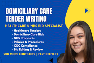 write healthcare tenders, domiciliary care bids and business proposals