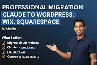 migrate claude code website to wordpress convert claude code to wix squarespace