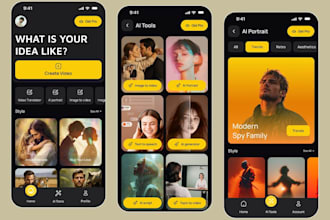 develop ai video generator app, ai video editor app like capcut, filmora, vn