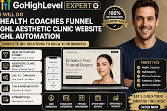 do gohighlevel health coaches funnel ghl aesthetic clinic website ghl automation