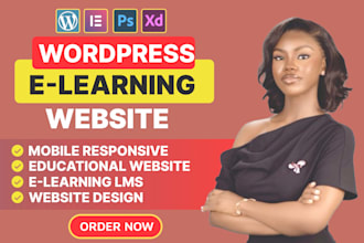 build wordpress elearning website learn dash tutor lms online course website