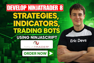 develop ninjatrader 8 strategies, indicators, or trading bots using ninjascript