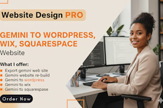 export gemini website to wordpress rebuild gemini website to wix squarespace