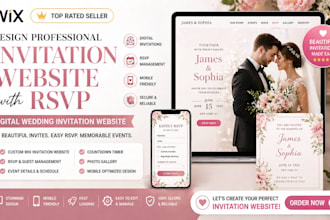 design wix invitation website with rsvp digital wedding invitation website