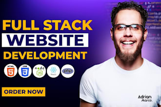 do website development as frontend back end developer full stack web developer