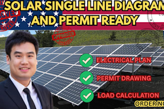 provide solar single line diagrams and permit ready plans with licensed pe stamp