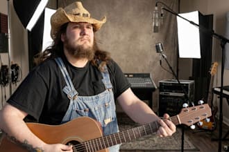 sing male americana country indie folk song as pro male vocalist