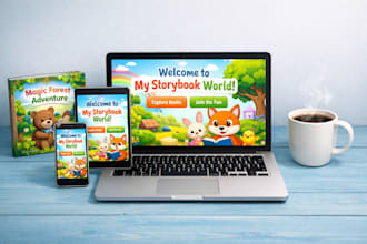 design responsive author email funnel and children book website