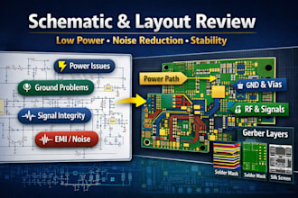 review and optimize pcb for low power consumption, noise reduction, performance