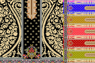create professional textile and graphics design will print or pattern