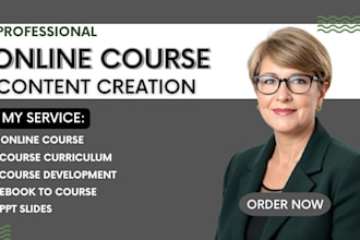 online course creation, training manual, course curriculum, video course design