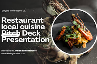 design pitch deck food vendor startup deck restaurant chain deck local cuisine