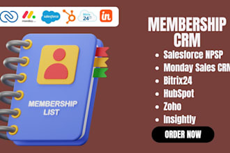 membership CRM using zoho hubspot monday CRM insightly salesforce npsp bitrix24