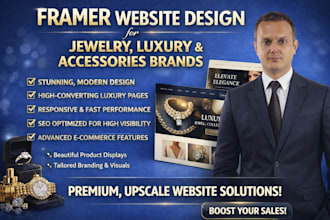 design luxury jewelry website and accessories brands website with framer