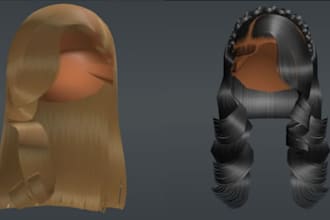 roblox hair, roblox ugc, roblox scalp hair, roblox gfx, and roblox accessories