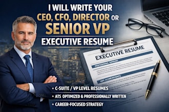 write your senior executive resume and linkedin profile