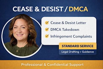 draft cease and desist letter, dmca takedown notices and infringement complaints