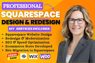 build squarespace ecommerce website design redesign SEO migration development