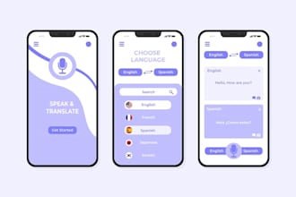 develop ai sign translator app, ai voice translator app, language translator app